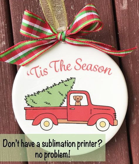 How to print on ceramic ornaments without a sublimation printer Printer Design, Waterslide Paper, New Business Ideas, Diy Ceramic, Clear Gloss, Paper Ornaments, Sublimation Printer, Create Diy, Diy Crafts For Home Decor