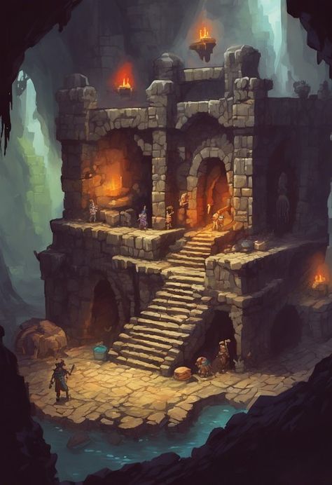 Dungeon Crawler Adventure Check more at https://paintlyx.com/dungeon-crawler-adventure/ Castle Siege, Stylized Environment, Environment Inspiration, Dungeon Crawler, Studio Inspiration, Fantasy Landscape, Castle