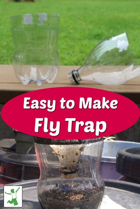 Quick and Easy Homemade Fly Trap (really works!) - Healthy Home Diy Fly Trap Outdoor, How To Catch Flies, House Fly Traps, Flies Trap Diy, Homemade Fly Traps, Fruit Fly Trap Diy, Diy Fly Trap, Bug Trap, Flies Outside