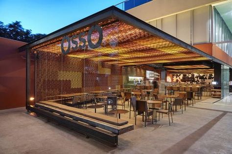 OssO Restaurant | Gustavo Penna Architect and Associates; Photo: Jomar Bragança | Archinect Outdoor Restaurant Patio, Restaurant Exterior Design, Cafe Exterior, Container Restaurant, Outdoor Restaurant Design, Restaurant Exterior, Bar Exterior, Restaurant Patio, Decoration Restaurant