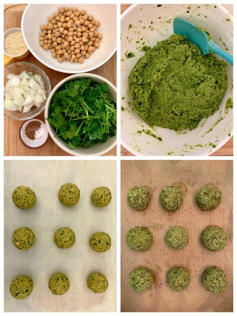 Easy Oven Baked Vegan Falafel Recipe Vegan Falafel Recipe, Vegan Falafel, Quinoa Pilaf, Quick Pickled Onions, Baked Falafel, Falafel Recipe, Easy Oven, Tzatziki Sauce, Cooking With Olive Oil