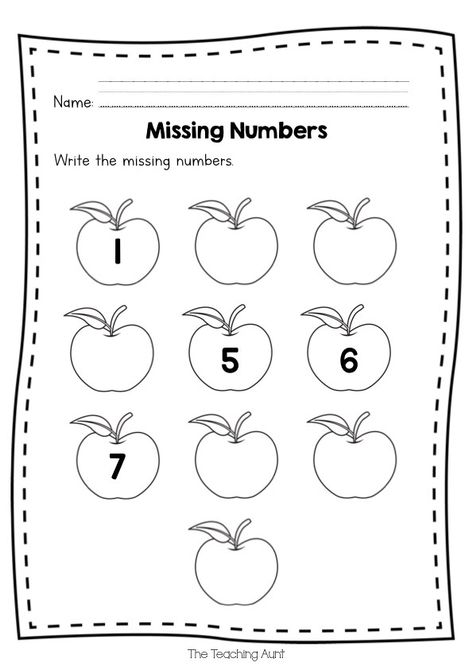 Free Missing Numbers Worksheets - The Teaching Aunt Missing Numbers Worksheet Kindergarten, Fill In The Missing Numbers 1-10 Free, Write The Missing Number Worksheets, Missing Numbers Worksheet, Missing Number Worksheets 1-10, Missing Numbers Kindergarten, Number Activity For Kindergarten, Missing Number Worksheets, Nursery Worksheets