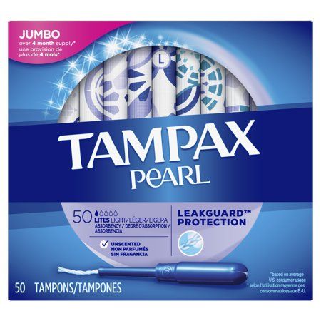 Tampax Pearl, Light, Plastic Tampons, Unscented, 50 Count Tampon Applicator, Tampax Pearl, Pearl Light, Feminine Care, Feminine Hygiene, Online Grocery Shopping, Celebrity Beauty, Tampon, Body Shapes