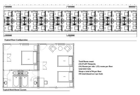 Motel style plan Motel Rooms Ideas, Motel Design Exterior, Motel Plan Architecture, Motel Design Plan, Motel Architecture, Motel Design, Office Building Plans, Hotel Room Plan, Site Plan Design