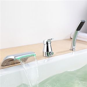 Unique Faucets, Waterfall Bathtub, Bathtub Spout, Waterfall Taps, Modern Tub, Brass Components, Crash Pad, Waterfall Faucet, Tub Cleaner