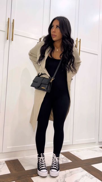 Casual Going Out Outfits Winter, Cute Comfy Going Out Outfits, Amazon Jumpsuit Outfit, Appointment Outfit Casual, Airplane Travel Outfit Ideas, Fall Engagement Party Outfit Guest, How To Style Black Jumpsuit, Jumpsuits Outfit Ideas, How To Style A Jumpsuit Casual