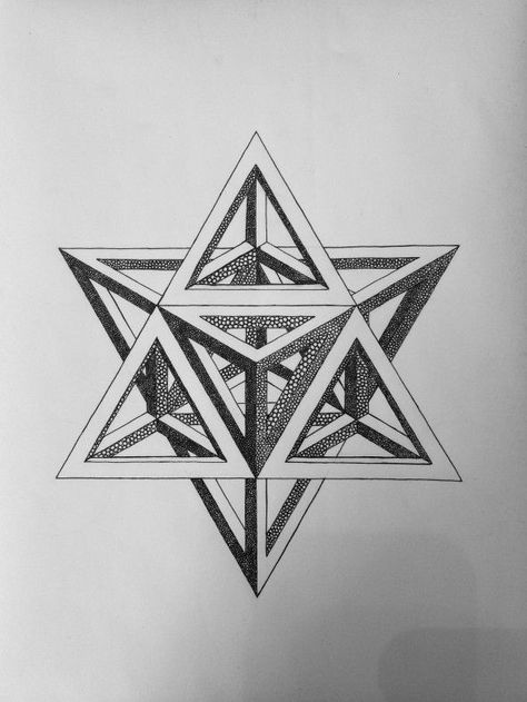 Merkaba Tattoo, 3d Drawing Techniques, Tatoo 3d, Geometric Tattoo Pattern, 3d Monster, Monster Ideas, Sacred Geometry Patterns, Sacred Geometry Tattoo, Sacred Geometry Symbols