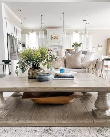 Loloi II Teagan Collection TEA-03 … curated on LTK Modern Transitional Home Decor, Transitional Style Living Room, White Kitchen Inspiration, Modern Classic Living Room, Neutral Home Decor, Simple Coffee Table, Living Room Design Inspiration, Traditional Interior Design, Classic Living Room