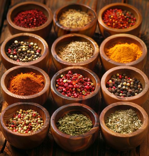 Spices are ingredients that enhance the flavor and aroma of food. Derived from different parts of plants such as seeds, bark, roots, and fruits, spices add depth and complexity to dishes. used for centuries in various cuisines. Spices have multiple purposes in cooking. offer health benefits. Common spices, like cinnamon, turmeric, cumin, paprika, cloves, cardamom, black pepper, chili pepper, ginger, and mustard seed, each have a unique flavor profile and can be used in different ways. Chili Board, Spice Plants, Food Gifts For Men, Autumn Spices, Dried Spices, Spices Photography, Spice Market, Diy Food Gifts, Biscuit Bread