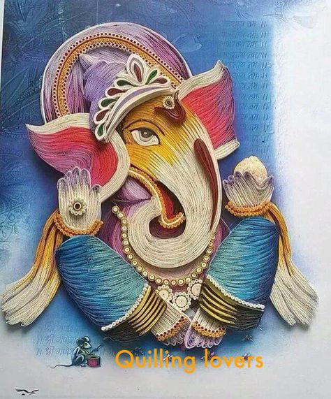 Quilling Ganesha Quilling Ganesha, Quilling Images, Ganesha Drawing, Ganesh Art Paintings, Paper Art Sculpture, Quilling Work, Paper Quilling Patterns, Quilled Paper Art, 3d Quilling