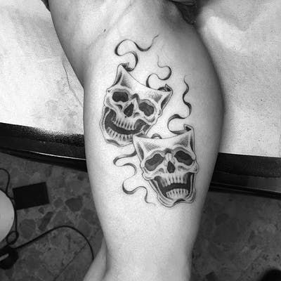 Skull Mask Tattoo, Skull Tattoos Men, Tattoos Men, Prison Art, Chicano Style Tattoo, Skull Art Drawing, Mask Tattoo, Skull Mask, Book Tattoo