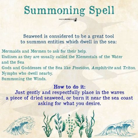 Weather Witch, Mermaid Spells, Water Spells, Summoning Spells, Water Witch, Goddess Of The Sea, Witch Room, Goddess Aesthetic, Wiccan Spell Book