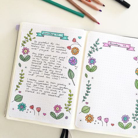 Printable floral journaling page in my bullet journal. Click through to download free printable template! #bulletjournal #bulletjournaling #bujo #bulletjournalprintable #journaling #benefitsofjournaling #dailjournalingpractice #planner #notebook Sketch Note, Bullet Journal How To Start A, Bullet Journal School, Bullet Journal Design Ideas, Bullet Journal Writing, Bullet Journal Art, Daily Journal, Journal Template, Bullet Journal Doodles