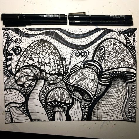 Nathália Lodi on Instagram: “Hey Mushrooms!! #zentangle #draw #drawing #mushroomdrawing #drawdrawdraw #drawthisinyourstyle #drawingoftheday You can find this…” Mushrooms Zentangle, Zentangle Mushrooms, Drawing Mushrooms, Mushroom Paint, Mushroom Drawing, Mushroom House, House Drawing, Shraddha Kapoor, Zentangle Art