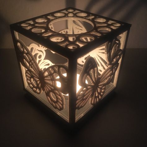 3D Printable Tealight Holder - Butterfly by Pau Enric Sangonzalo Motes Candle Printable, Stuck Together, 3d Printing Diy, D Craft, Small Candles, Butterfly Frame, Stl Files, Tealight Holder, 3d Printable