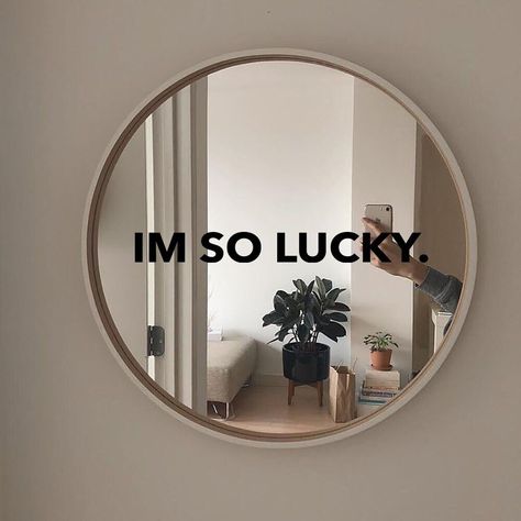 Excited to share this item from my #etsy shop: I'm so lucky mirror decal | motivational decal | vinyl decal | lucky girl syndrome | im so lucky everything works out for me You Look Good Mirror Sticker, Mirror With Vinyl Lettering, Mirror With Decal, Sayings On Mirrors, Mirror Vinyl Decals, Mirror Cricut Vinyl Projects, Mirror With Quote, You Look Good Mirror, Mirror Vinyl Ideas