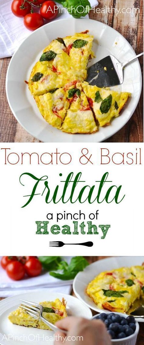 Basil Frittata, Light Cooking, Bacon Appetizers, Recipe Breakfast, Easy One Pot Meals, Crustless Quiche, Healthy Instant Pot Recipes, Eating Clean, Tomato Basil