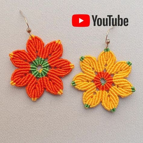 Macrame Flower, Free Macrame Patterns, Paracord Knots, Pura Vida Bracelets, Macrame Patterns Tutorials, Macrame Bag, Macrame Ideas, Macrame Tutorial, Single Flower