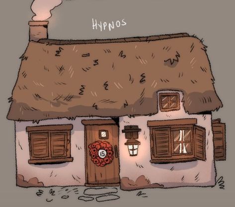 Hypnos Cabin, George Percy, Camp Half Blood Cabins, Percy Jackson Cabins, Percy Jackson Drawings, Daughter Of Poseidon, Cabin Interior Design, Cabin Exterior, Cabin Art