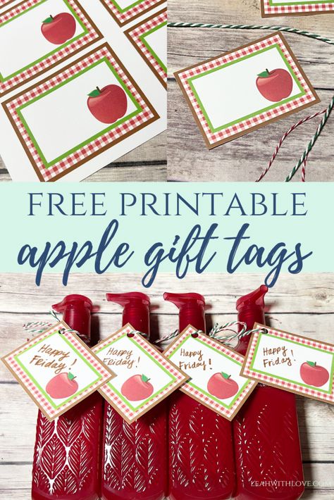 Apple Labels Free Printable, Roses Are Red Apples Are Too Printable, Apple Tags Free Printable, Apple Name Tags Free Printable, Apple Gift Tags Printable Free, Sunshine Cart, Apple Gift Ideas, Back To School Gift Ideas, Candy Apple Bars