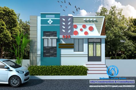 Ground Floor Design, Exterior House Colors Indian Style, Small House Model, Arch Designs For Hall, Single Floor House Design, Arch Designs, India House, House Ceiling, 3d Elevation