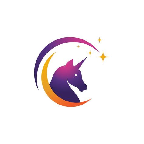 Unicorn Logo Design, Unicorn Logo, Fantasy Logo, Logo Design Ideas, Logo Icon, The Unicorn, Logo Icons, Hair Salon, Vector Art