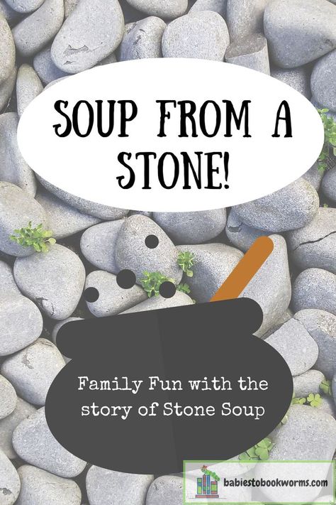 Soup from a stone? Get the family together to make a delicious soup and learn a valuable lesson! Stone Soup Craft, Stone Soup Activities Preschool, Stone Soup Activities, Stone Soup Story, Stone Soup Recipe, Soup Party Ideas, November Homeschool, Prek Thanksgiving, Rock Soup