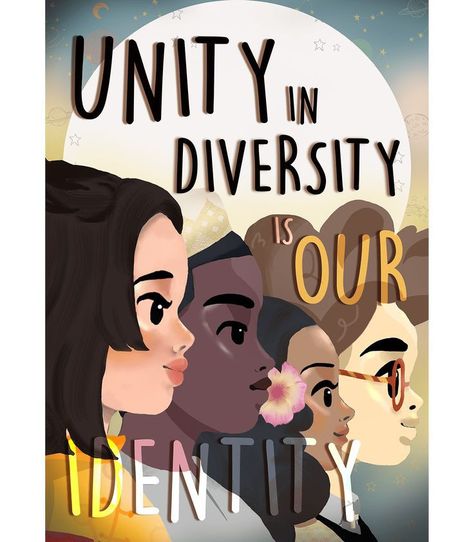 Intercultural Diversity Poster, Unity In Diversity Drawing Ideas, Diversity Poster Design, Democracy Poster Ideas Drawing, Inclusive Drawing, Unity Art Drawings, Unity Poster Ideas, Unity In Diversity Poster India, Unity In Diversity Illustration