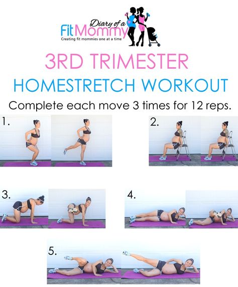 3rd Trimester Full Body Home Workout - Diary of a Fit Mommy Third Trimester Workout, Fitness Diary, 3rd Trimester, Home Stretch, Prenatal Workout, Mommy Workout, Pumping Moms, Pregnancy Yoga, Prenatal Yoga