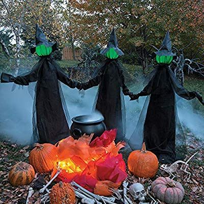 AmazonSmile: Glowing Face Witch Set (3 witches) Outdoor Halloween Decoration: Toys & Games Dekorasi Halloween, Halloween Decor Diy, Halloween Fest, Casa Halloween, Haunted House Party, Halloween Witch Decorations, Diy Halloween Decor, Halloween Tattoo, Fun Halloween Decor