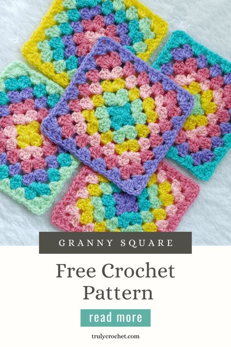 How To Crochet A Classic Granny Square Uk Granny Square Pattern, Free Granny Square Crochet Pattern, Crochet Granny Square Pillow, Granny Square Motif, Classic Granny Square, Granny Square Pattern Free, Yarn Creations, Stitch Witchery, Granny Square Crochet Patterns Free