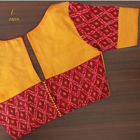 Cotton Blouse Designs Latest Simple, Blouse Designs Latest Simple, Cotton Blouse Designs Latest, Cotton Blouse Pattern, Ikat Blouse Designs, Brocade Blouse Designs, Patch Work Blouse Designs, Cotton Blouse Design, New Saree Blouse Designs