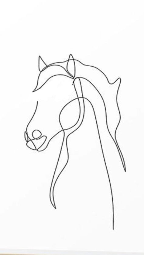 Outline Of Horse Tattoo, Horse Line Art Drawing, Abstract Horse Tattoo, Single Line Horse Tattoo, One Line Horse Tattoo, Horse Line Tattoo, Fine Line Horse Tattoo, Horse Outline Tattoo, Simple Horse Tattoo