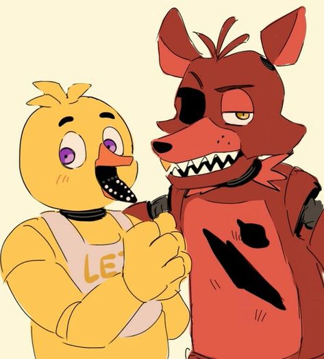 Foxy And Chica, Fnaf Ship, Fnaf Ships, Cartoon Network Art, Freddy 2, Fnaf 4, Fnaf Sl, Fnaf Sister Location, Fnaf 1