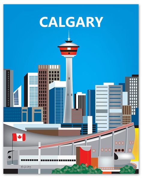 Office And Nursery, Calgary Skyline, Calgary Tower, America Images, Hallmark Greeting Cards, Nursery Style, Vertical Wall Art, Aluminum Sheet, Canada Travel