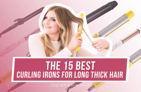 The 15 Best Curling Irons for Long Thick Hair 2021 Best Curling Iron, Bed Head Wave Artist, Good Curling Irons, Easy Waves, Curling Irons, Tight Curls, Beachy Waves, Defined Curls, Coarse Hair