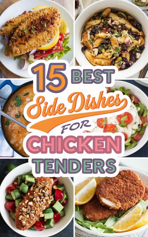 15 Mouthwatering Side Dishes to Serve With Chicken Tenders! 🍗🥗 #chickentenders #sidedishes #yum Chicken Tender Sides, Best Side Dishes For Chicken, Side Dish For Chicken, Coconut Chicken Tenders, Grilled Pineapple Chicken, Honey Sriracha Chicken, Spicy Buffalo Chicken, Lemon Herb Chicken, Side Dishes For Chicken