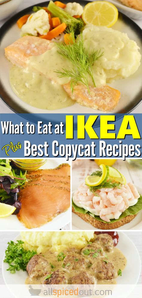 What To Eat at IKEA Plus Best IKEA Copycat Recipes Ikea Copycat Recipes, Ikea Salmon Recipe, Ikea Food Recipes, Ikea Recipes, Best Copycat Recipes, Baked Lobster Tails, Homemade Sushi Rolls, Ikea Restaurant, Pie Ideas