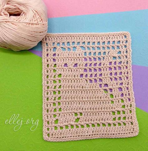 Many Cats Square Crochet, Kat Haken, Crochet Patterns Filet, Fillet Crochet Patterns, Filet Crochet Charts, Crochet Heart Pattern, Crochet Cat Pattern, Crochet Granny Square Blanket, Crochet Doily Patterns