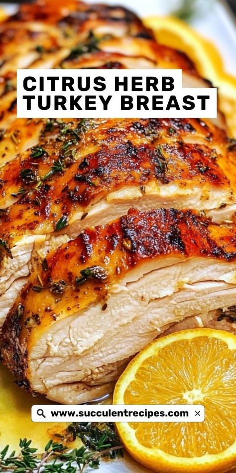 Try this Roasted Citrus Herb Turkey Breast for a fresh take on a classic dish! The zesty citrus and fragrant herbs create a beautifully seasoned, tender turkey perfect for any occasion. Best Turkey Breast Recipe, Roast Turkey Recipes Thanksgiving, Citrus Herb Roasted Turkey, Thanksgiving Turkey Breast, Best Roasted Turkey, Herb Roasted Turkey Breast, Best Turkey Recipe, Christmas Turkey Recipes, Turkey Breast Crockpot