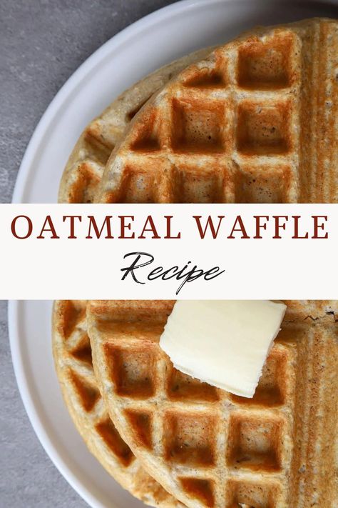 Are you gluten-free or just looking for a wheat-free waffle recipe? Let me tell you, this Oatmeal Waffle Recipe With No Flour is so good! These waffles are crispy exterior and tender on the inside best texture! It is made with simple ingredients, most of which you probably already have in your home right now. Oatmeal Waffle Recipe, Whole Wheat Waffle Recipe, Waffle Batter Recipe, Oatmeal Waffles, Crispy Waffle, Gluten Free Waffles, Vegan Oatmeal, Homemade Goodies, Waffle Recipe