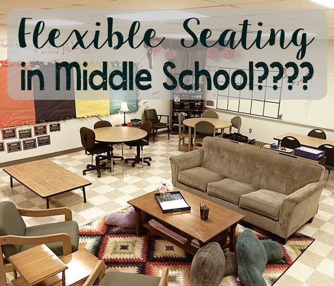 Words cannot express how excited I am about this year's classroom. I've been… Classroom Seating Ideas, Flexible Seating Classroom, Alternative Seating, Classroom Seating, High School Kids, Secondary Classroom, Seating Ideas, Classroom Layout, Ela Classroom