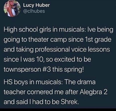 Lol I've never taken any classes Theater Camp, Theater Kid Memes, Theater Kid Problems, Theatre Humor, Theatre Jokes, Voice Lessons, Voice Lesson, Drama Teacher, Scott Disick