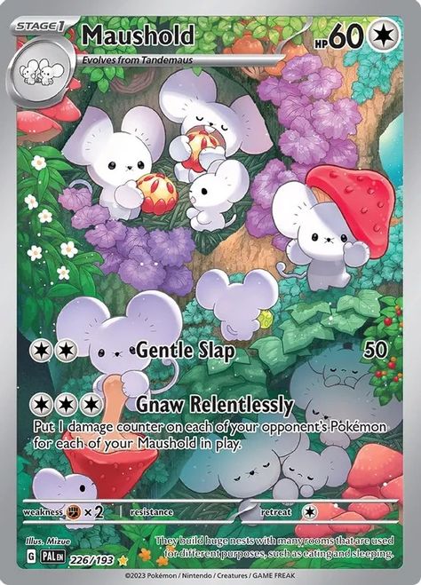 Maushold - 226/193 - SV02: Paldea Evolved - Pokemon Playlist Pictures, Pokemon Binder, Ponyta Pokemon, Kartu Pokemon, Cool Pokemon Cards, Scarlet Violet, Card Inspo, Collectible Trading Cards, Pokemon Trading Card Game