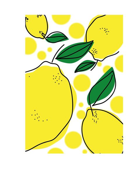 yellow lemon in a minimalistic style Mediterranean Summer, Diy Pottery Painting, Abstract Digital Art, Minimal Prints, Diy Pottery, Yellow Art, Citrus Fruit, Pottery Painting, Lemon Yellow