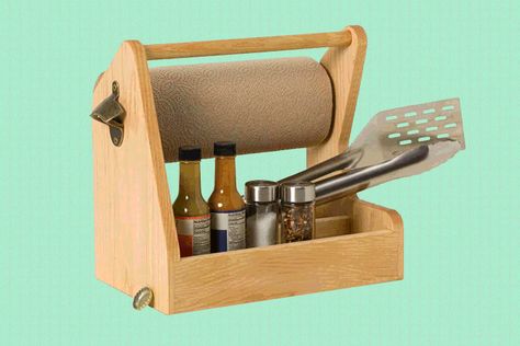 A Personalized Grill Caddy—Plus 5 More Clever Items Grill Caddy, Dad Christmas Gift Ideas, Golf Tumbler, Metal Bottle Opener, Uncommon Gifts, Grilling Utensils, Backyard Grilling, Entertaining Gifts, Cleaning Gift