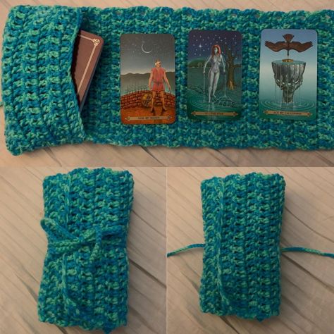 Crochet Tarot Card Pouch, Crochet Tarot, Tarot Card Pouch, Swap Ideas, Crochet Motif Patterns, Bag Pattern Free, Knitting Machine Projects, Crochet Inspo, Crochet Decoration