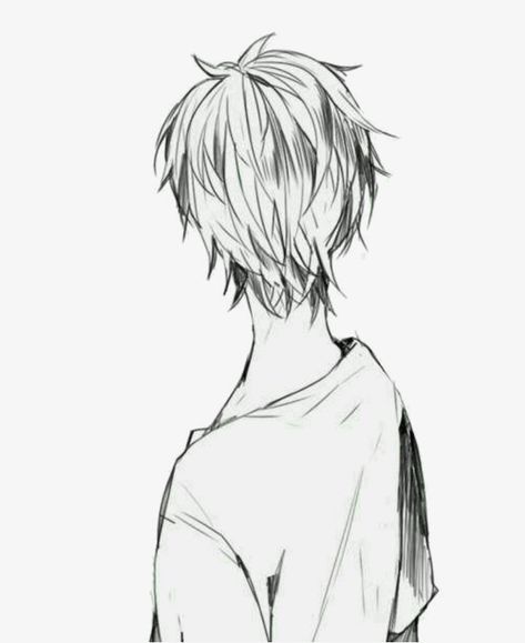 Boy Hair Drawing, Back Drawing, Pelo Anime, Manga Hair, Anime Boy Hair, Anime Boy Sketch, Hair Sketch, Anime Head, Drawing Heads