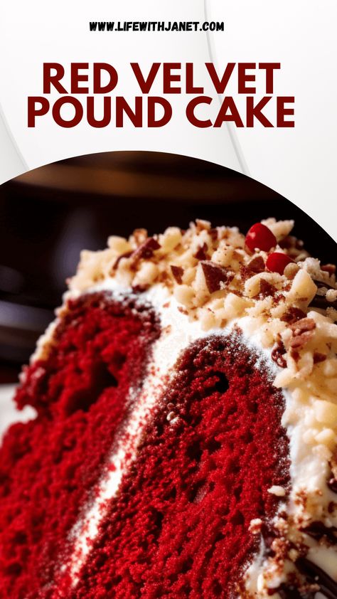 Red Velvet Cake Recipe Box Duncan Hines, Super Moist Red Velvet Cake Recipe, Red Velvet Pound Cake Recipe, Cakes Red Velvet, Red Velvet Pound Cake, Red Velvet Cake Recipe Easy, Southern Red Velvet Cake, Holiday Bakes, Pops Recipes