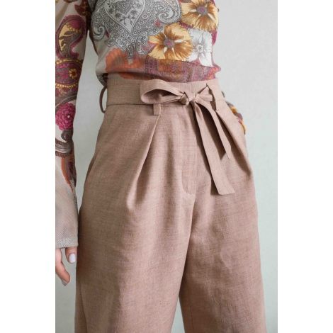 Lea Pleated Wide-Leg Pants / PDF Sewing Pattern | MilaOnni sewing patterns Pleated Trousers Pattern, Pleated Pants Pattern, Flowy Linen Pants, Wide Leg Pants Pattern, Trousers Pattern, Trouser Pattern, Pants Sewing, High Waisted Wide Leg Pants, Dress Weights